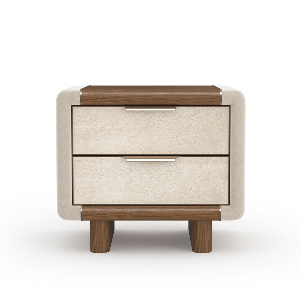 Caracole - Botero Small Nightstand in Retro Walnut - CLA-024-068