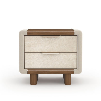 Caracole - Botero Small Nightstand in Retro Walnut - CLA-024-068