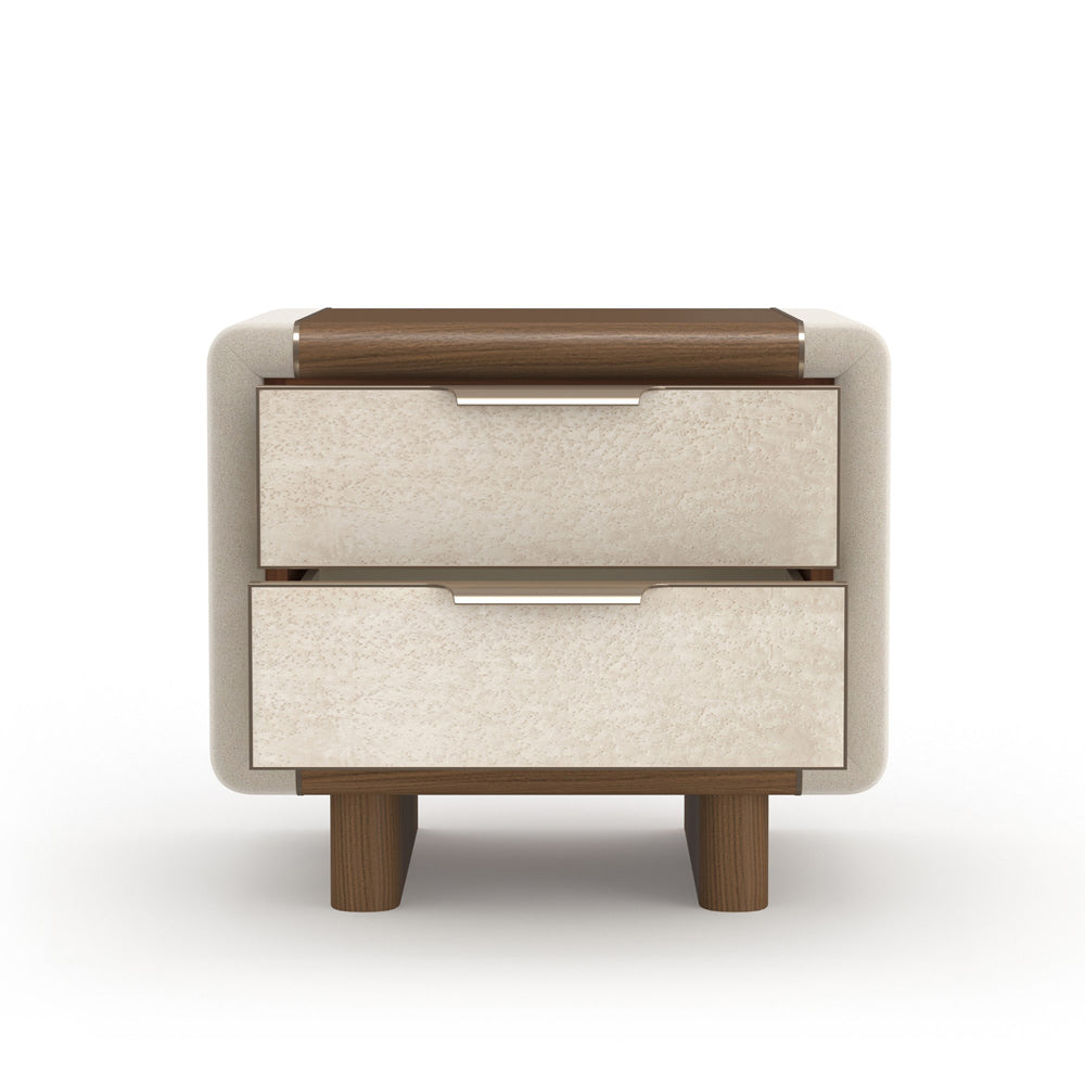 Caracole - Botero Small Nightstand in Retro Walnut - CLA-024-068