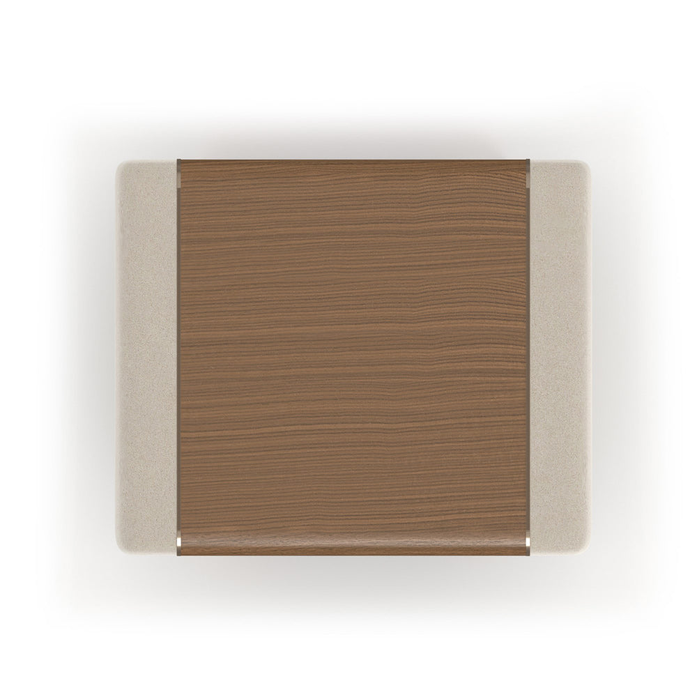Caracole - Botero Small Nightstand in Retro Walnut - CLA-024-068