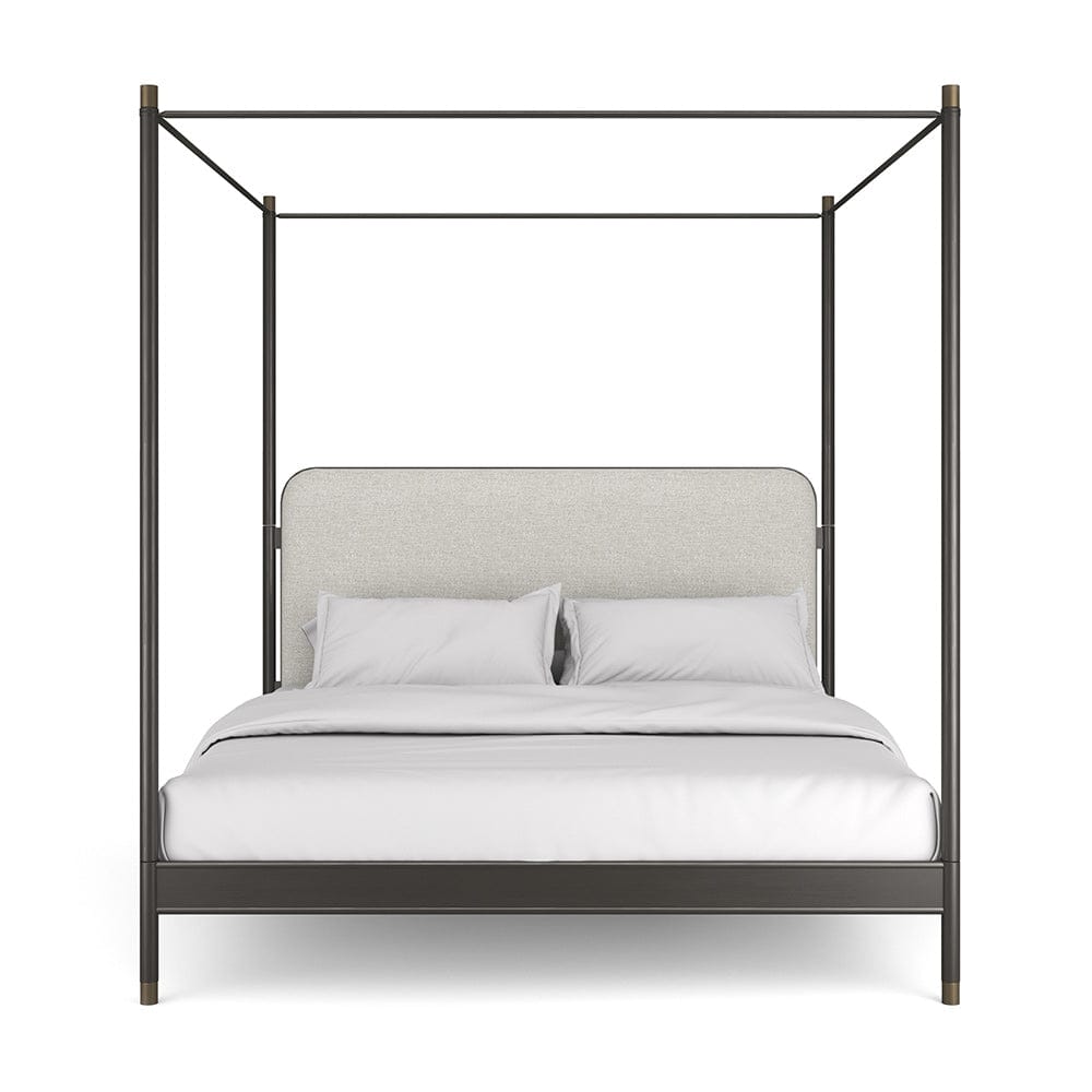 Caracole - Campaign King Bed With Canopy in Brushed Deep Bronze, Champagne Gold - CLA-024-126
