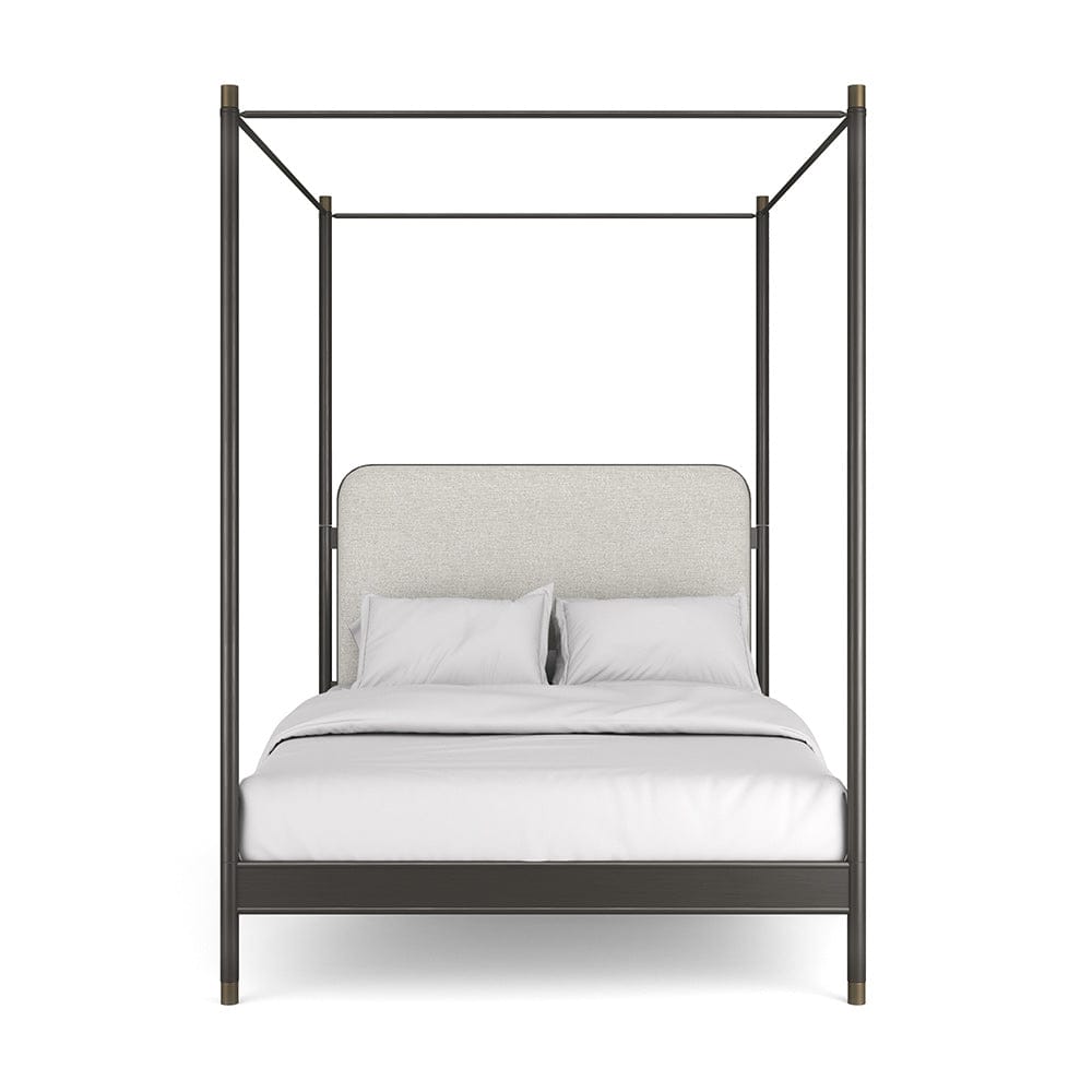 Caracole - Campaign Queen Bed With Canopy in Brushed Deep Bronze, Champagne Gold - CLA-024-106