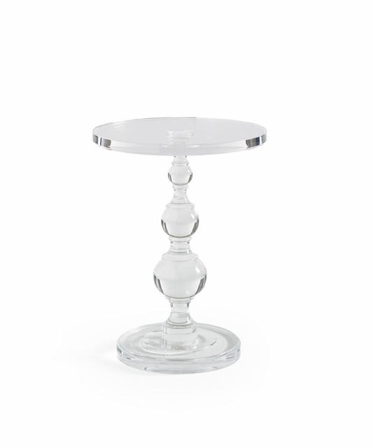 Caracole - Classic All Clear - Acrylic Pedestal Side Table - TRA-ACCTAB-005 veiw 1