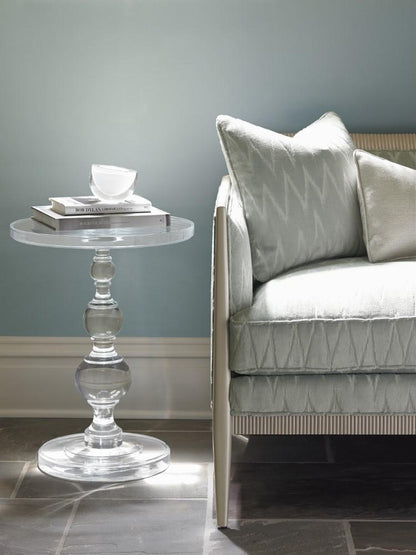 Caracole - Classic All Clear - Acrylic Pedestal Side Table - TRA-ACCTAB-005 veiw 2