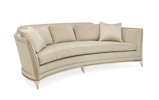 Caracole - Classic Bend The Rules - Curved Sofa with Silver Leaf Frame - UPH-417-016-A veiw 1