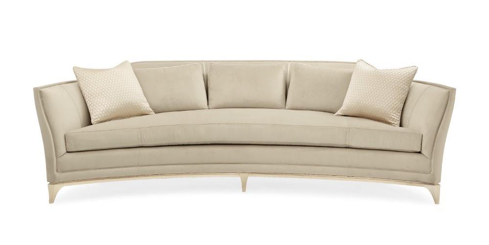 Caracole - Classic Bend The Rules - Curved Sofa with Silver Leaf Frame - UPH-417-016-A veiw 2
