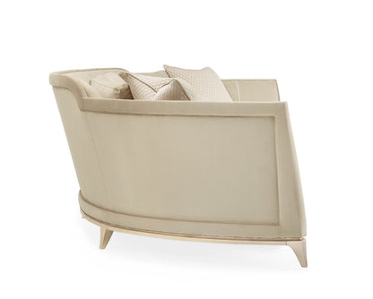 Caracole - Classic Bend The Rules - Curved Sofa with Silver Leaf Frame - UPH-417-016-A veiw 3