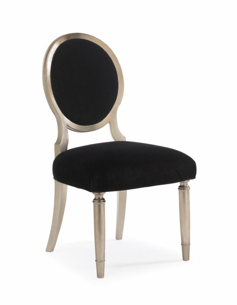 Caracole - Classic Chit-Chat Side - Black Velvet Dining Chair (Set of 2) - TRA-SIDCHA-006 veiw 1