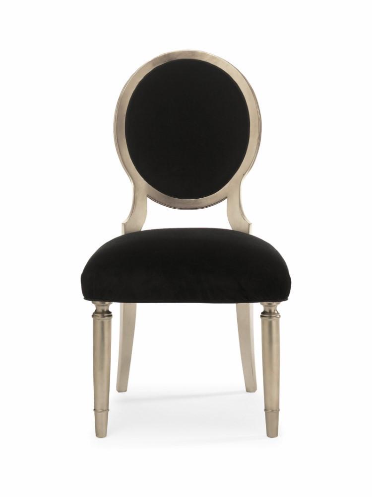 Caracole - Classic Chit-Chat Side - Black Velvet Dining Chair (Set of 2) - TRA-SIDCHA-006 veiw 2