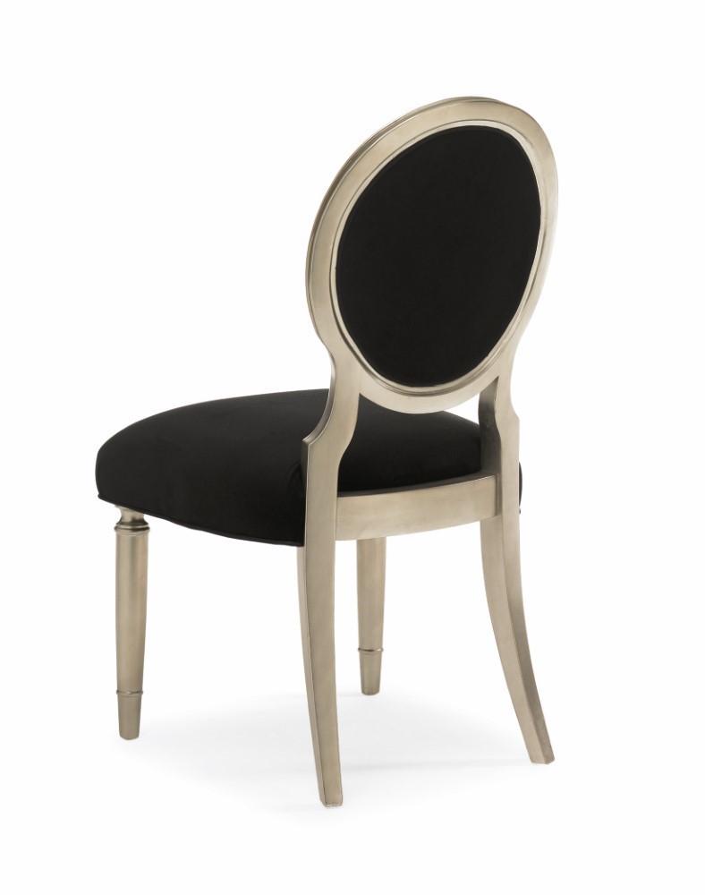 Caracole - Classic Chit-Chat Side - Black Velvet Dining Chair (Set of 2) - TRA-SIDCHA-006 veiw 3