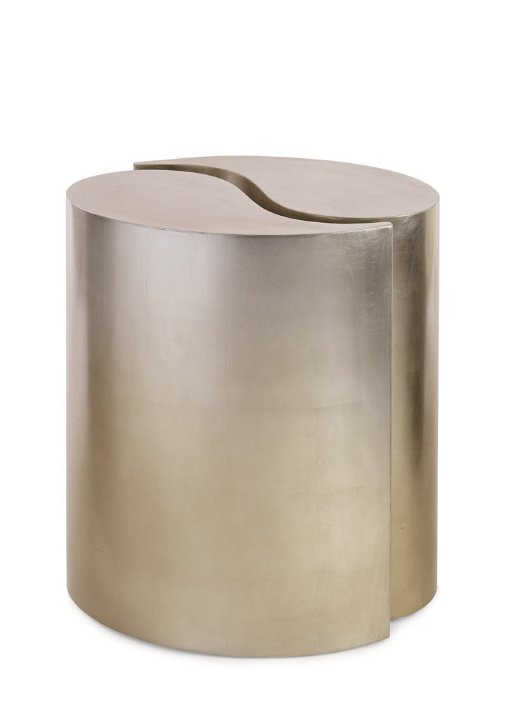 Caracole - Classic End Quote Gold Leaf Accent Table - CON-SIDTAB-034