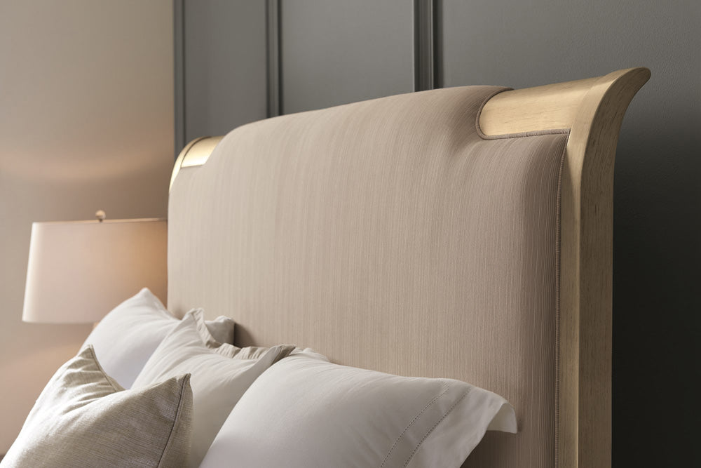 Caracole - Classic Nite In Shining Armor - Gold Frame Upholstered King Bed - CON-KINBED-008_CLOSEOUT