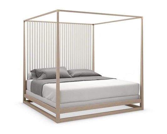 Caracole - Classic Pinstripe Light Bed Queen Bed - CLA-022-102 veiw 1