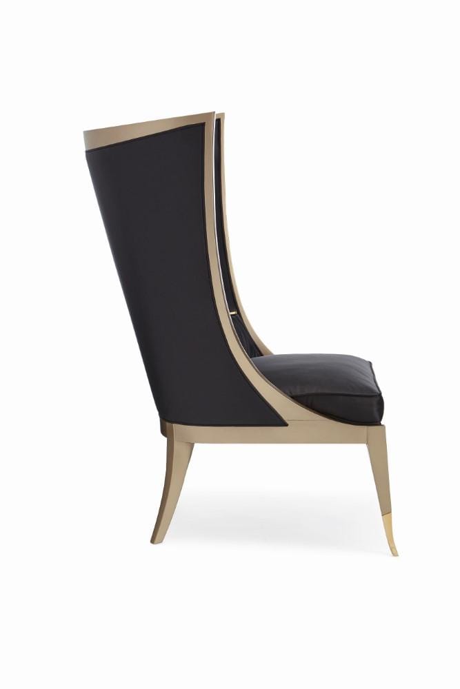 Caracole - Classic Pop Your Collar Wingback Chair - UPH-418-033-A veiw 2