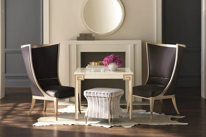 Caracole - Classic Pop Your Collar Wingback Chair - UPH-418-033-A