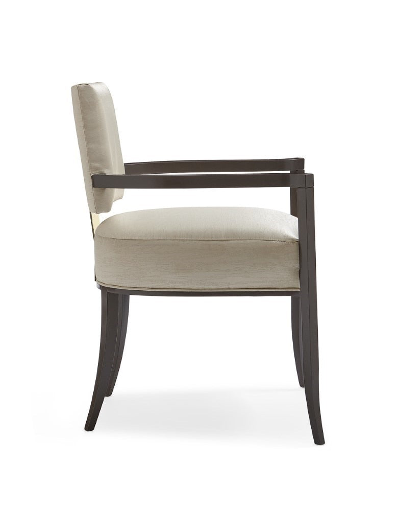 Caracole - Classic Reserved Seating Arm - Dining Chair with Gold Metal Accents - CLA-016-275 veiw 3