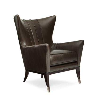Caracole - Classic So Welt Done - Leather Wingback Chair - UPH-417-032-L veiw 1