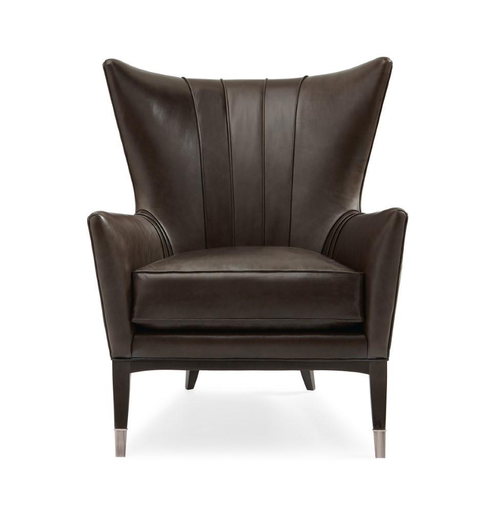 Caracole - Classic So Welt Done - Leather Wingback Chair - UPH-417-032-L veiw 2
