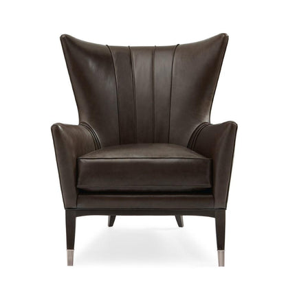 Caracole - Classic So Welt Done - Leather Wingback Chair - UPH-417-032-L veiw 2