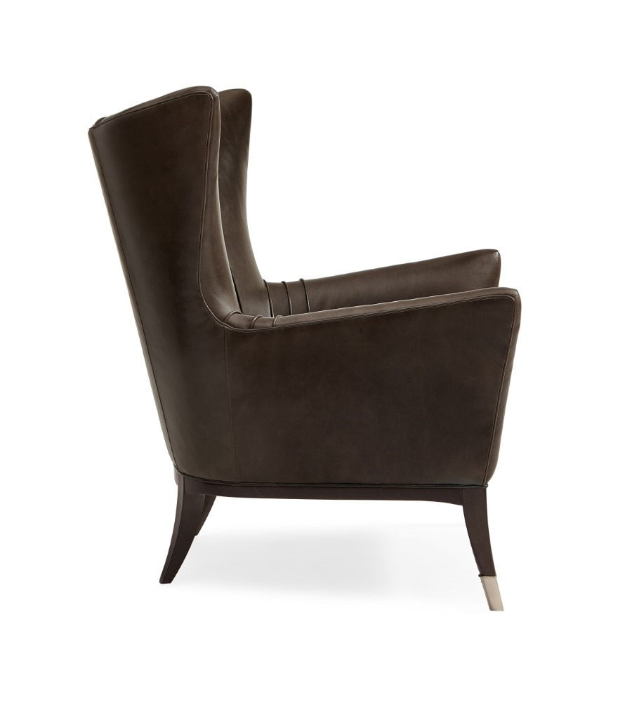Caracole - Classic So Welt Done - Leather Wingback Chair - UPH-417-032-L veiw 3