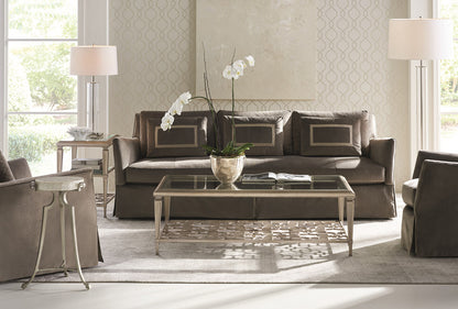 Caracole - Classic Social Connections - 3 Shelf Side Table with Glass Top - CON-SIDTAB-015
