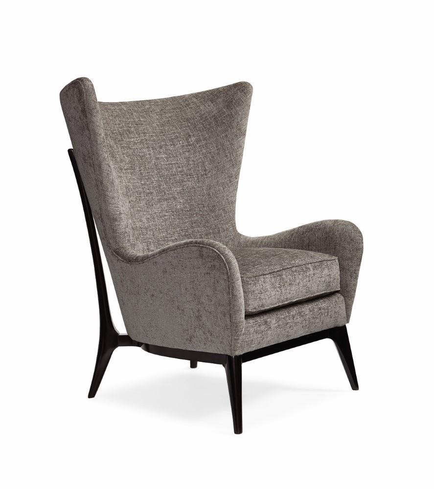 Caracole - Classic Whats New Pussycat? - Mid Century Wingback Chair - UPH-CHALOU-34B veiw 1
