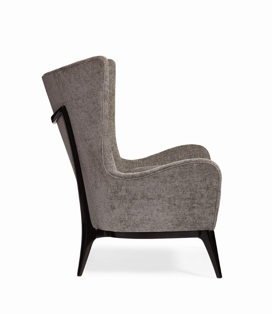 Caracole - Classic Whats New Pussycat? - Mid Century Wingback Chair - UPH-CHALOU-34B veiw 3