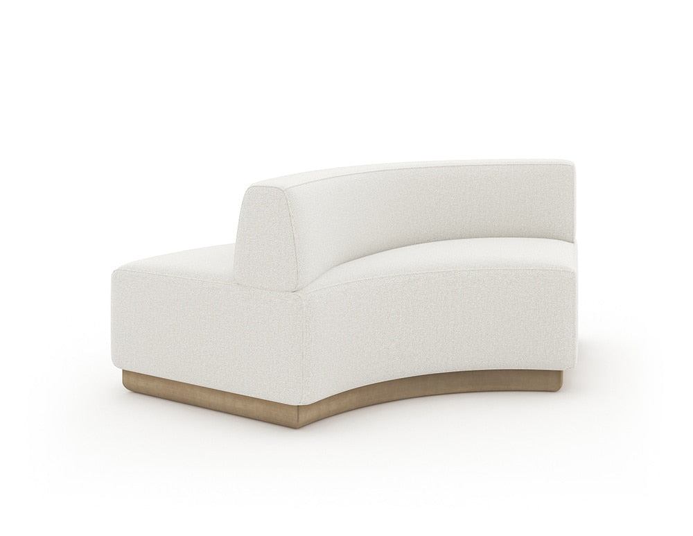 Caracole - Crescent Armless Loveseat in Brushed Gold paint - UPH-024-AL2-B veiw 1