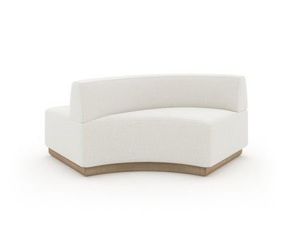 Caracole - Crescent Armless Loveseat in Brushed Gold paint - UPH-024-AL2-B_CLOSEOUT