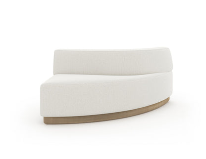 Caracole - Crescent Armless Loveseat in Brushed Gold paint - UPH-024-AL2-B_CLOSEOUT