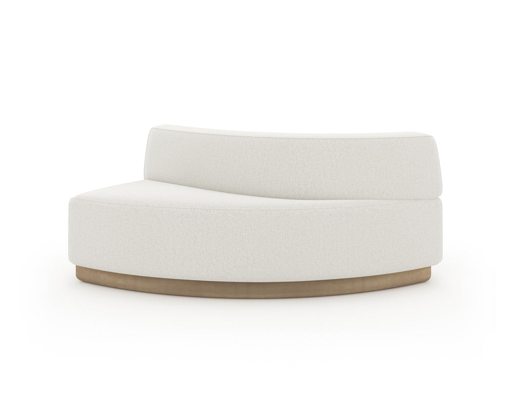 Caracole - Crescent Armless Loveseat in Brushed Gold paint - UPH-024-AL2-B_CLOSEOUT