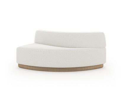 Caracole - Crescent Armless Loveseat in Brushed Gold paint - UPH-024-AL2-B_CLOSEOUT