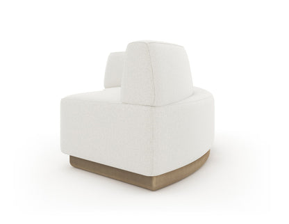 Caracole - Crescent Armless Loveseat in Brushed Gold paint - UPH-024-AL2-B_CLOSEOUT
