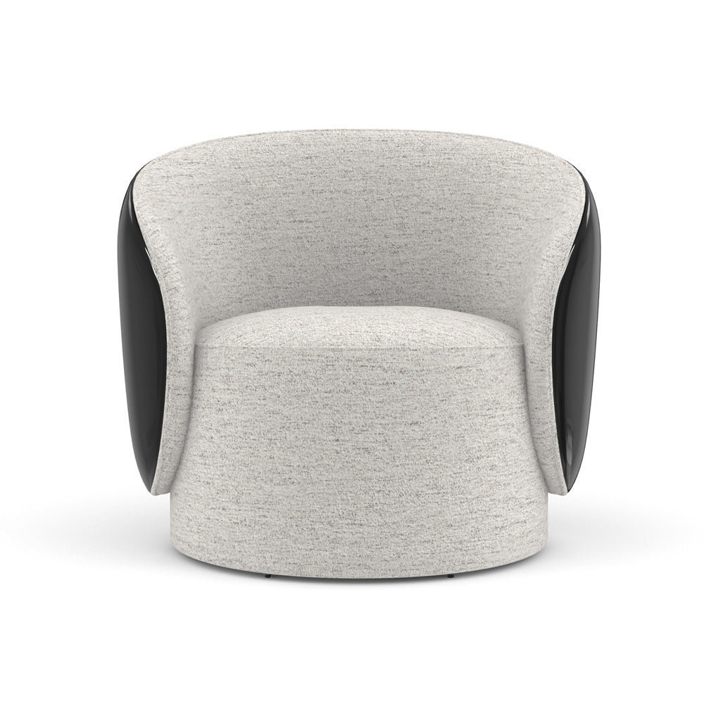 Caracole - Cuff Swivel Chair in Piano Black - UPH-024-135-A