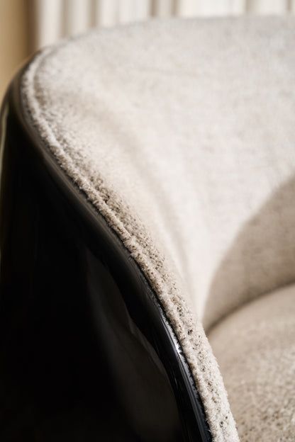 Caracole - Cuff Swivel Chair in Piano Black - UPH-024-135-A