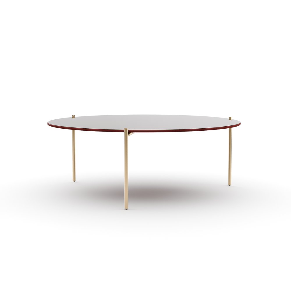 Caracole - Demli Large Rouge Glass Cocktail Table - CLA-426-4018 view 1