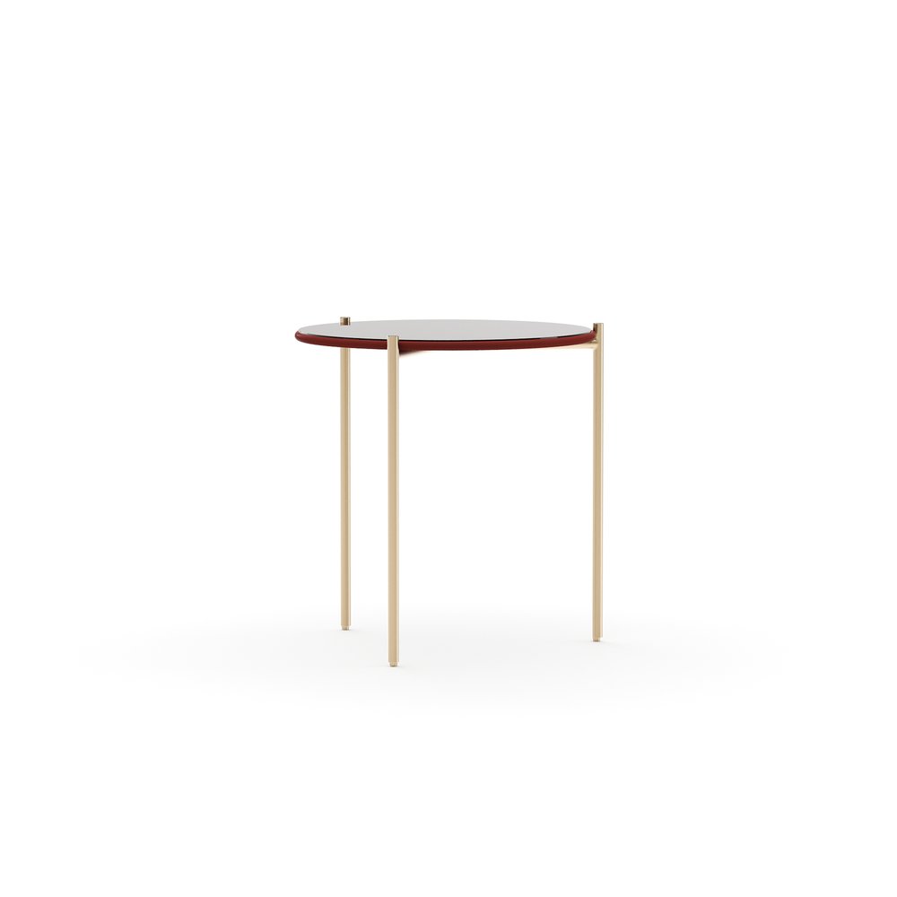 Caracole - Demli Rouge Glass Side Table - CLA-426-4122 view 1