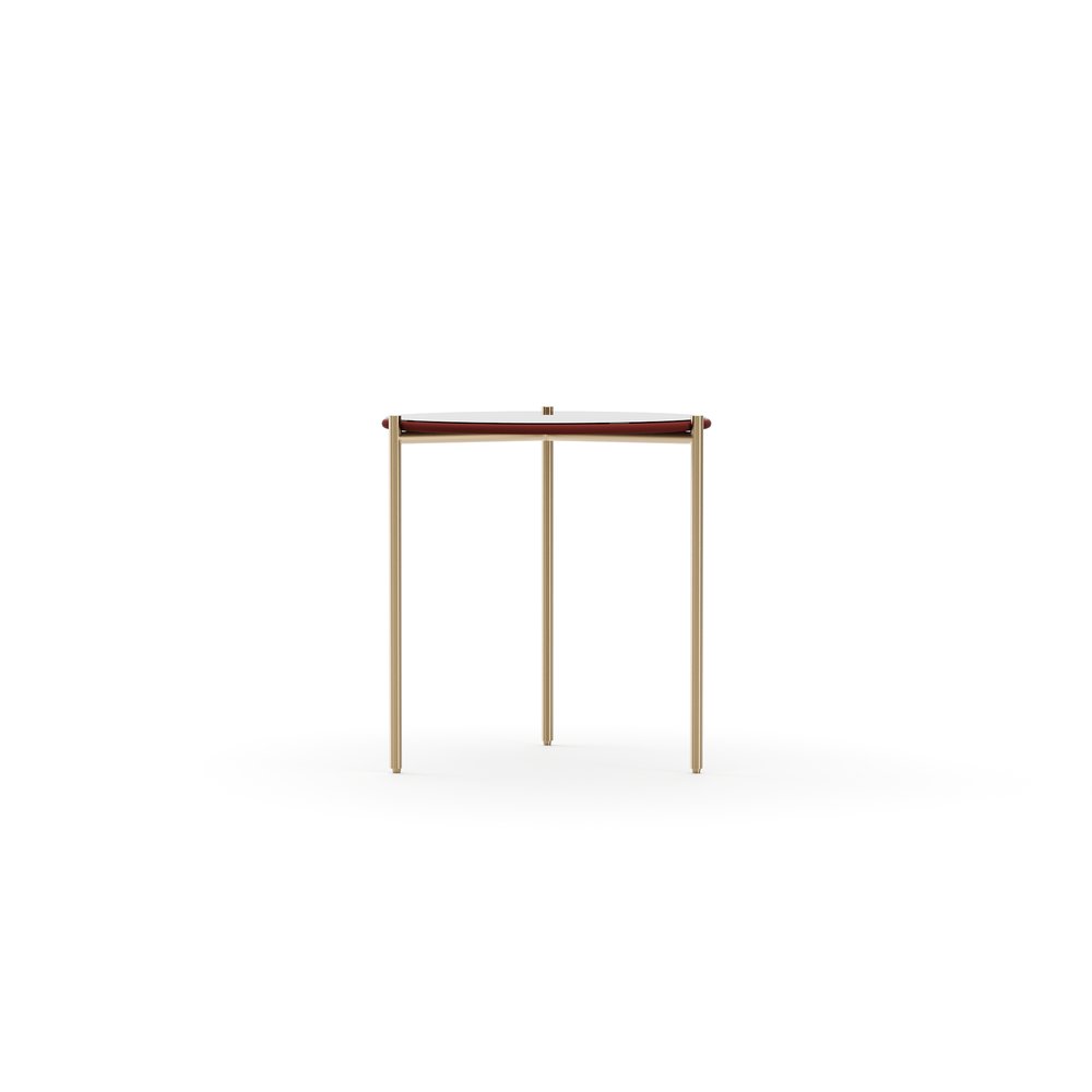 Caracole - Demli Rouge Glass Side Table - CLA-426-4122 view 2