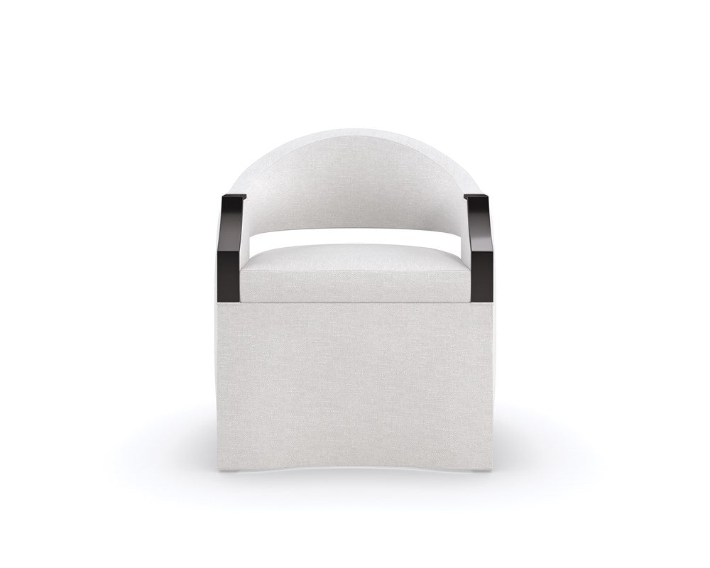 Dinner Roll White Performance Fabric Chair - Thumbnail 4