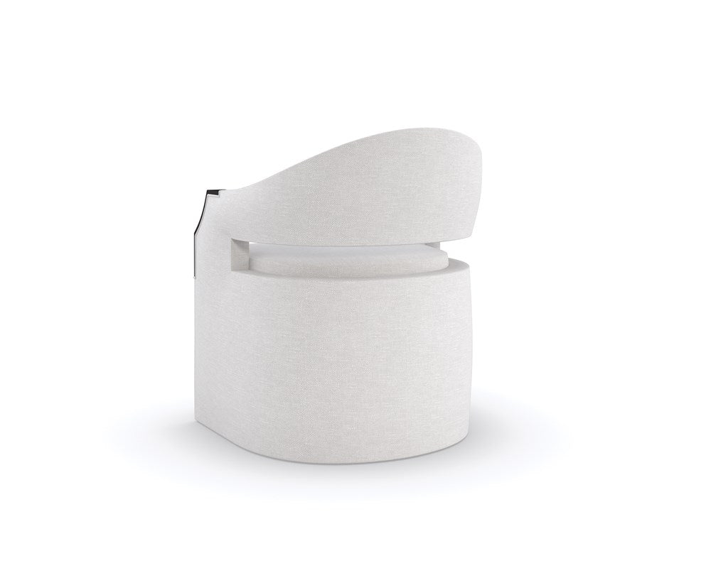 Dinner Roll White Performance Fabric Chair - Thumbnail 5