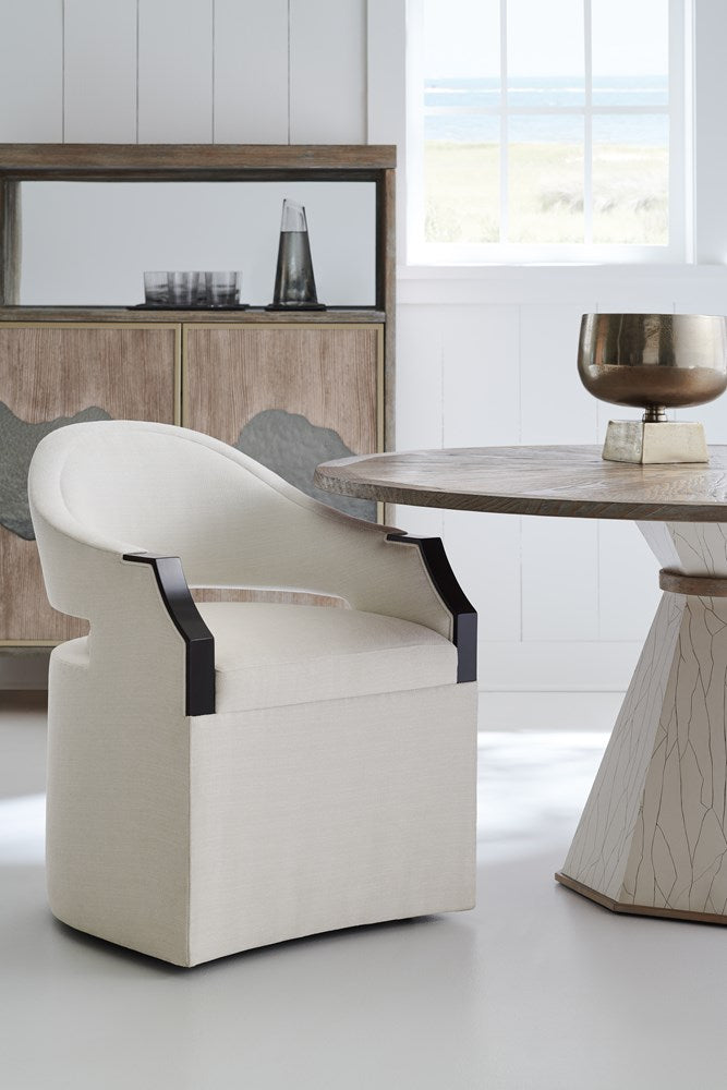Dinner Roll White Performance Fabric Chair