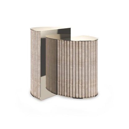 Caracole - Hewn Accent Table in Whisper of Gold - CLA-024-412 veiw 1