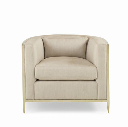Caracole - Ice Breaker - Barrel Back Club Chair with Gold Frame - UPH-CHAWOO-71A veiw 2