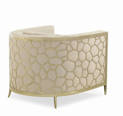 Caracole - Ice Breaker - Barrel Back Club Chair with Gold Frame - UPH-CHAWOO-71A veiw 4