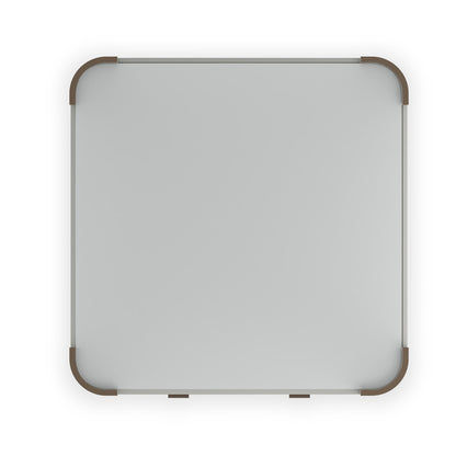 Caracole - Love Square Cocktail Table in Matte Pearl-Whisper of Gold - CLA-024-406