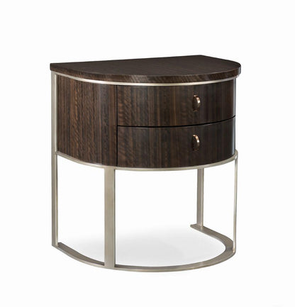 Caracole - Modern Streamline 2 Drawer Nightstand with Metal Base - M023-417-063 veiw 1