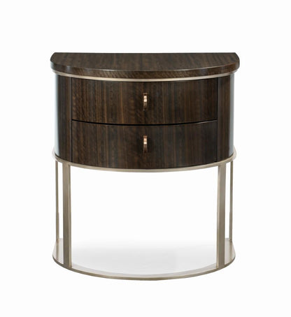 Caracole - Modern Streamline 2 Drawer Nightstand with Metal Base - M023-417-063 veiw 2