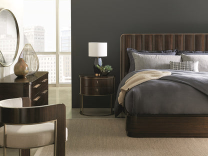 Caracole - Modern Streamline 2 Drawer Nightstand with Metal Base - M023-417-063