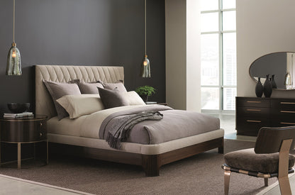 Caracole - Modern Streamline Upholstered Queen Bed - M023-417-101