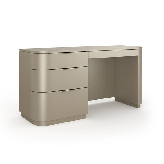 Caracole - Oblique Desk in Soft Silver Paint Gloss - CLA-024-451 veiw 1